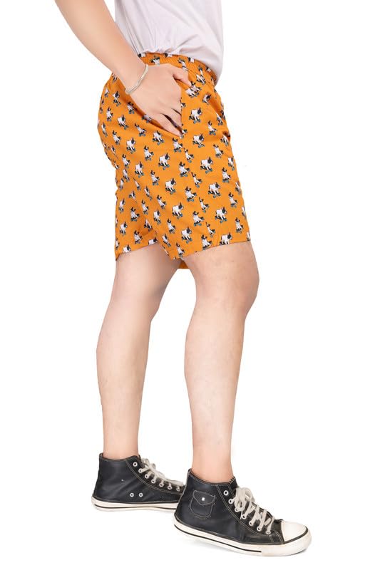 Image of UNOseven Shorts for Boys - 100% Cotton Printed with Side Pockets - Available from Size 7 Years to XL