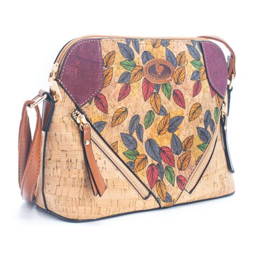 Sac à bandoulière en liège coloré pour femme fait main au Portugal style vintage