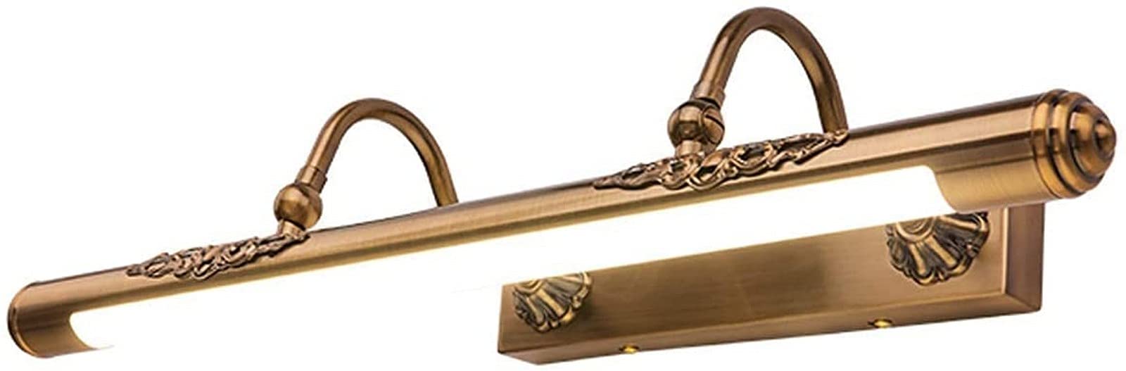 Lampe de Miroir LED rétro pour Miroir, Applique Murale de Salle de Bain, Lampe de Miroir étanche en Laiton, Lampe Murale réglable pour Miroir de Bain, Lampe Murale de Maquillage Antique, Lam