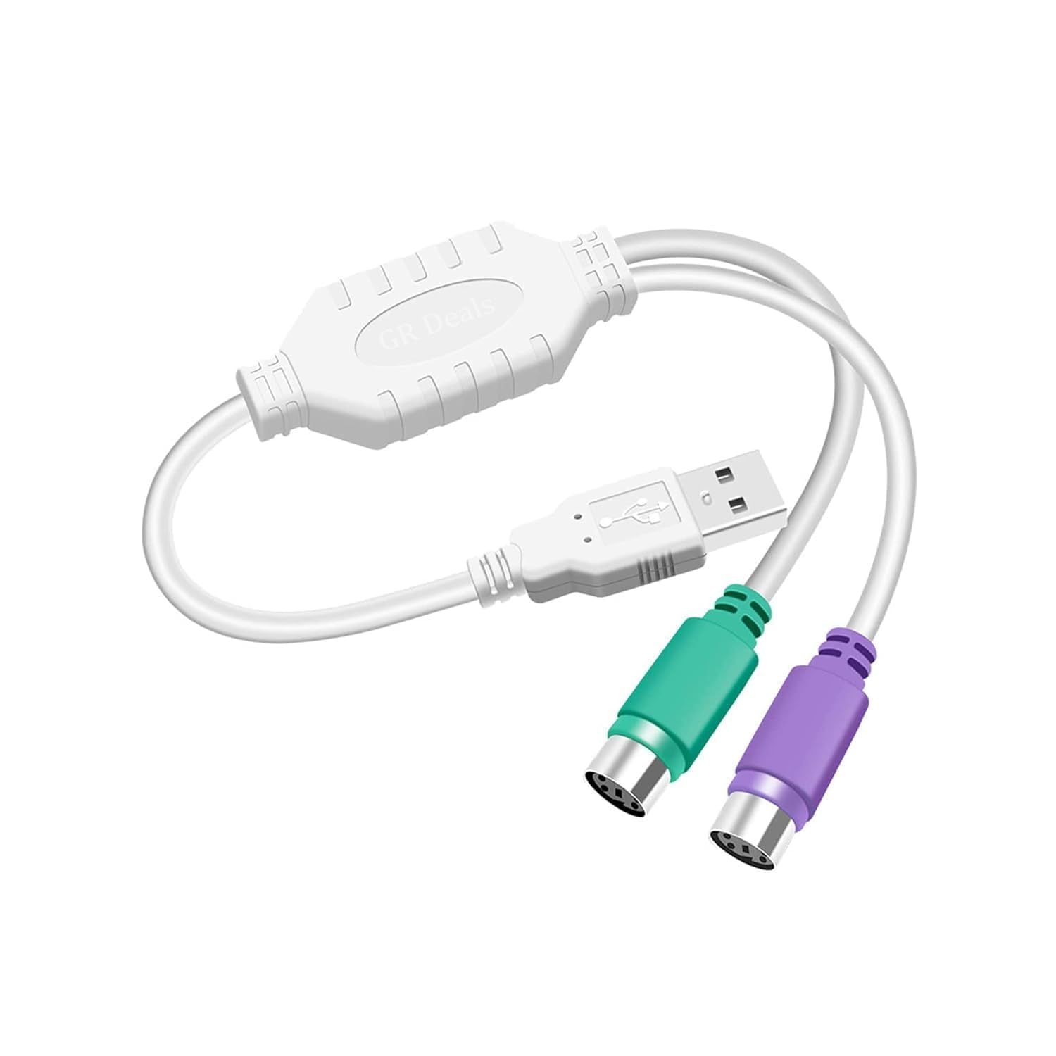 PS2 PS/2 to USB Adaptor Converter Cable Lead Wire Keyboard & Mouse/Mice-image-20