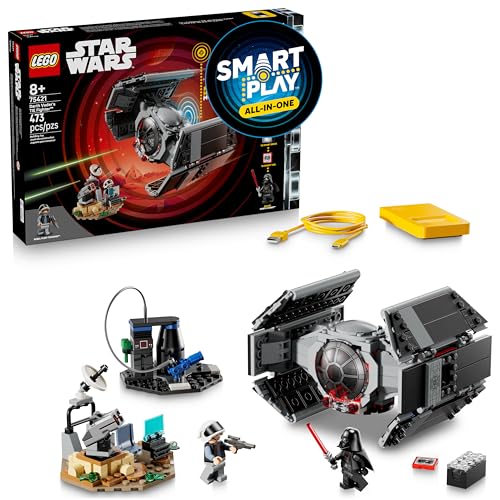 LEGO Star Wars SMART Play: Darth Vader’s TIE Fighter Interactive Building Toy - All-in-One Set - Reacts to How You Move and Play with a SMART Brick...