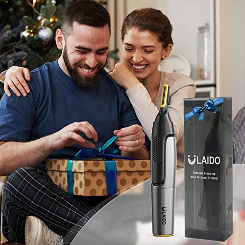 Ulaido Nose Hair Trimmer For Men, Usb Rechargeable Titanium Ear Hair Trimmer As Seen On Tv 2022, Electric Personal Trimmer For Eyebrow/Beard/Face With Max Storage Bags #TOP6