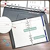 GLAM GROVE A5 Refillable Binder Notebook - Elegant Hardcover, 160 Pages of 100G Thick Paper, 6-Ring Design with Pen Loop and Pockets - Ideal for Writing, Travel, Work, and School (Blue) #3