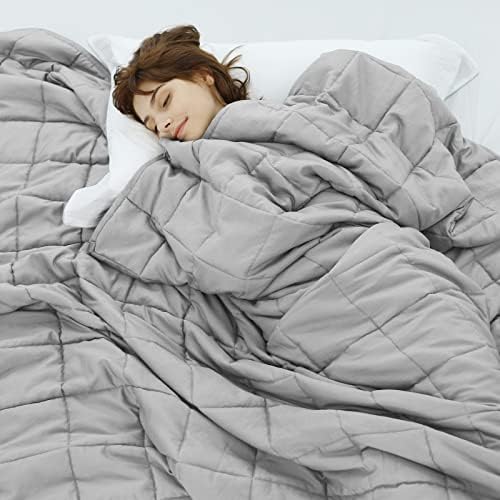 Amazon.com: Weighted Idea Cooling Weighted Blanket Twin Size 20 lbs 48x78  for Adult (Soft Fabric, Light Grey) with Premium Glass Beads : Home u0026  Kitchen