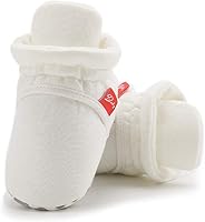 Vista 32 de Sawimlgy - Botines de algodón antideslizantes para recién nacido, con agarre, para cuna o para el invierno 010/Amarrón