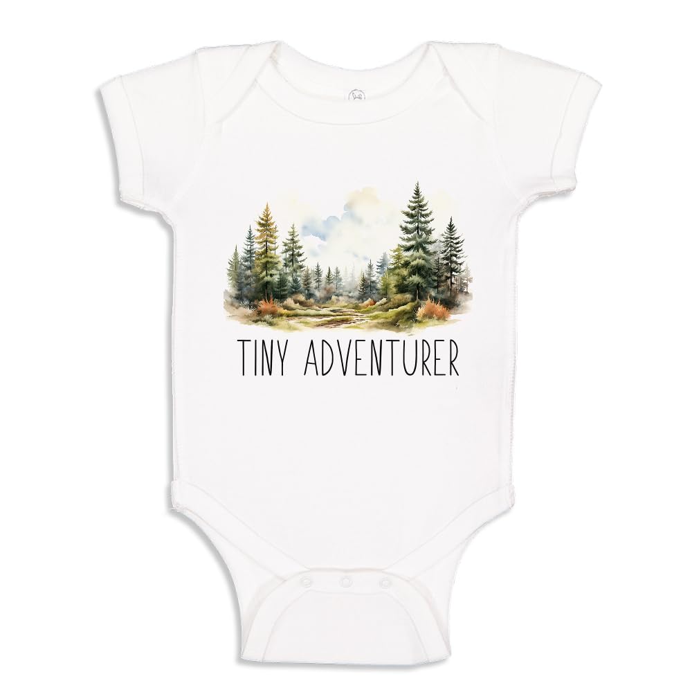 Tiny Adventurer Baby One Piece Bodysuit Or Toddler T-Shirt Hiking Baby Gift