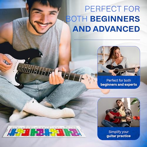 sliding rulers for guitar the original guitar scale chart for pentatonic diatonic amp modes perfect visual learning aid for all skill levels beginner to advanced players practice with ease