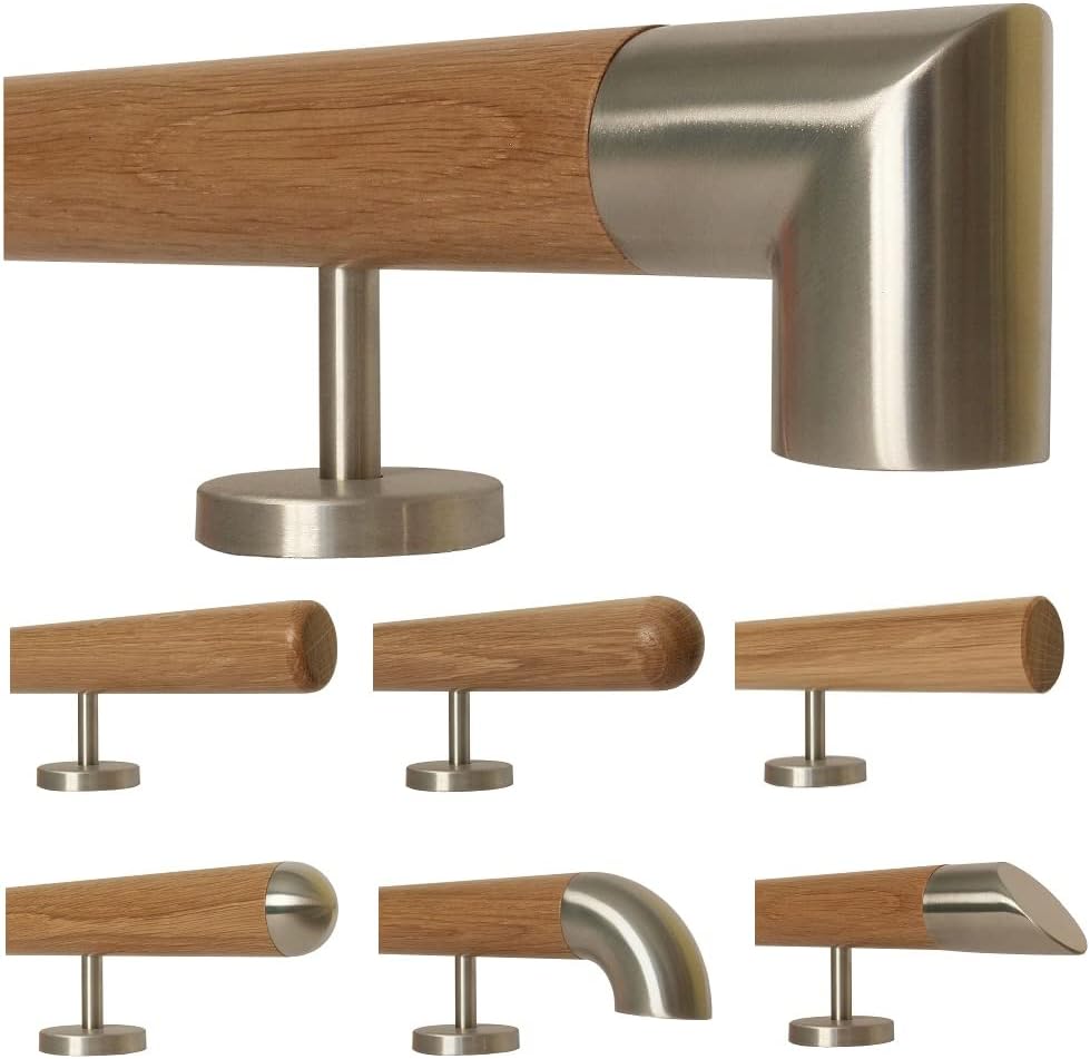 Handlauf Aus Holz, Treppengeländer, Wandhandlauf In Eiche, Enden Gefast - Foto 5