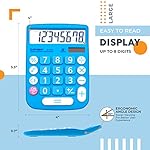 CATIGA Desktop Calculator 8 Digit with Solar Power and LCD Display, Big Buttons, for Home, Office, School, Class and Business, 4 Function Small Basic Calculators for Desk, CD-8185 - Image 2