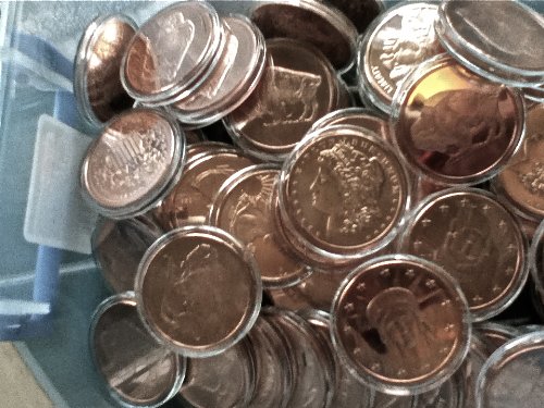 5 AVDP Ounce .999 Fine Copper Rounds: Five Designs (Set)