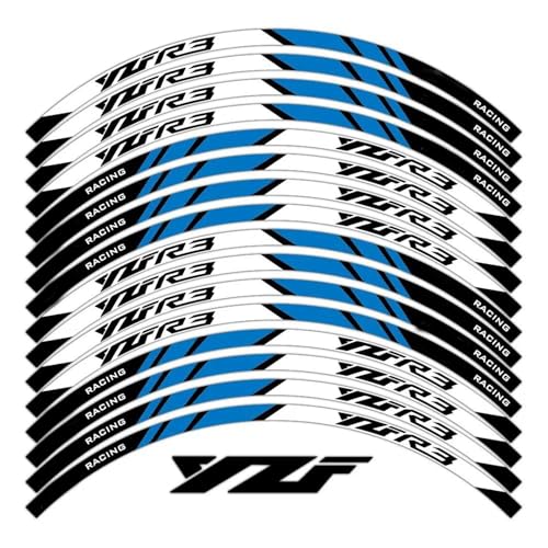Autocollants Moto Réfléchissants de Jante Y-AMAHA YZFR3 Étanche