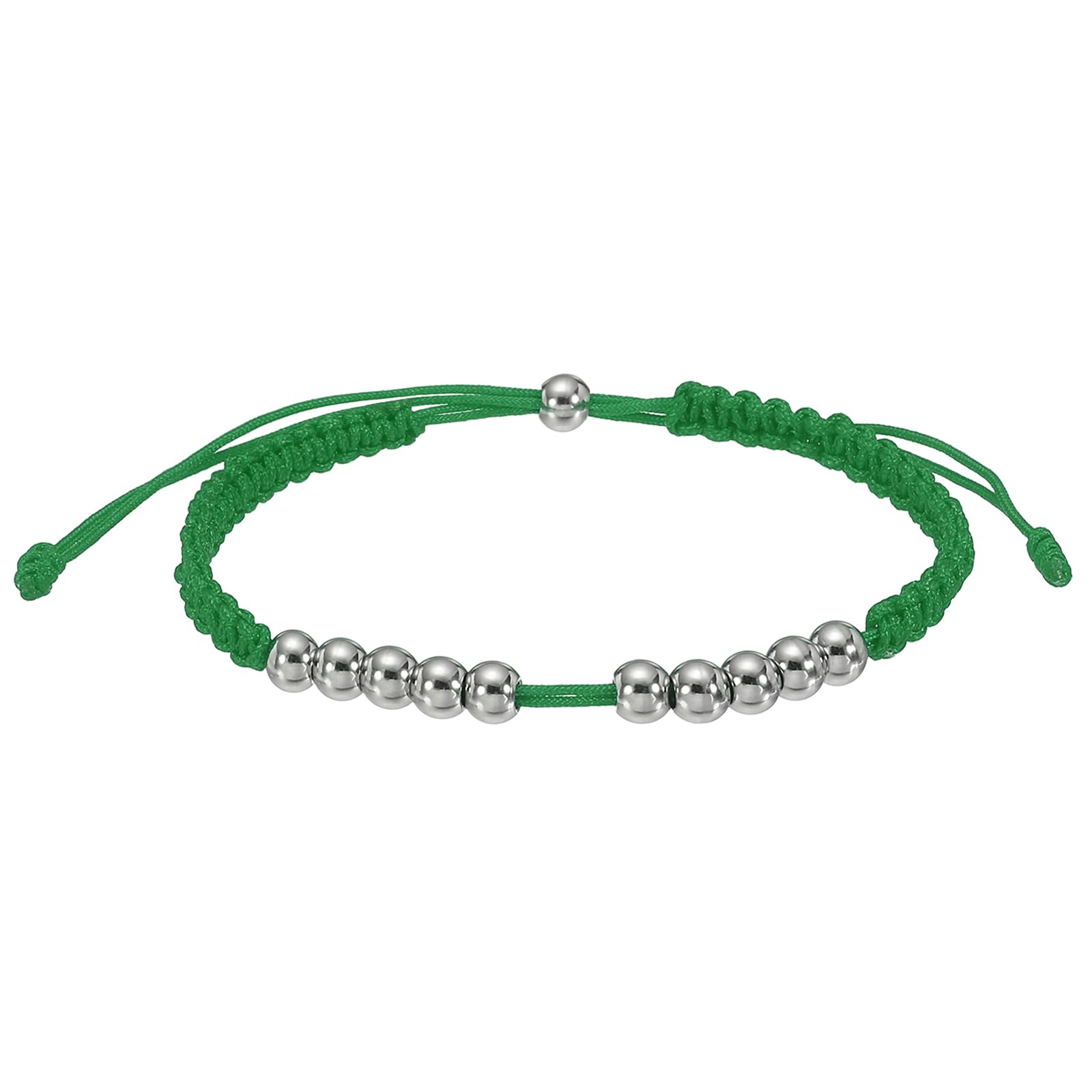 YELARXI Golf Stroke Counter Bracelet, Score Counter Bead Bracelet, Resizable 16-28cm Stainless Steel Bead Golf Score Tracking Fit for Women Men Golfer Stroke Count, Green