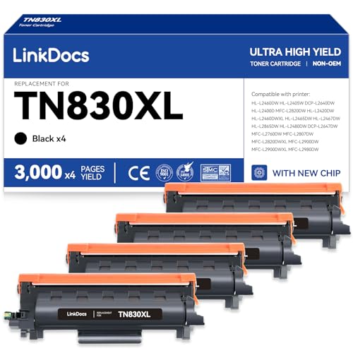 Image of LinkDocs TN830XL Toner Cartridge Replacements for Brother TN830 830XL