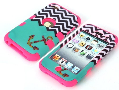 Touch 4,Touch 4 case,iPod Touch 4 Case,iPod Touch Generation 4 4th Case,Linycase Touch 4 Hard case with 3in1 Hybrid Design Hard Soft Back Touch 4 Case Cover for iPod Touch 4 4th Generation 10#l