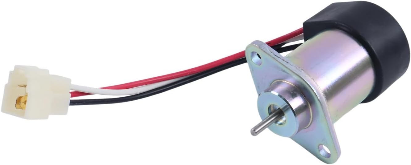 Fuel Shutoff Solenoid 6281-910-011-00 Compatible for Iseki Engine E3CD E3CE E3CF E3CG E3CD-T E3CC Mower SF310 SF370 SZ330 TG5330E4 TG5470
