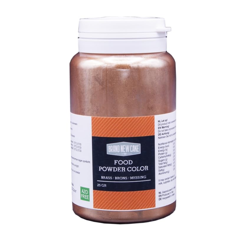 Poudre bronze BrandNewCake pour colorer la pâte grasse sans paquets