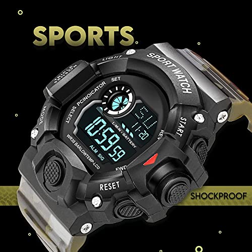 Image of Acnos Digital Sports Watch - Rugged Outdoor Multi-Function Countdown Timer & Alarm (WR30 Water-Resistant)