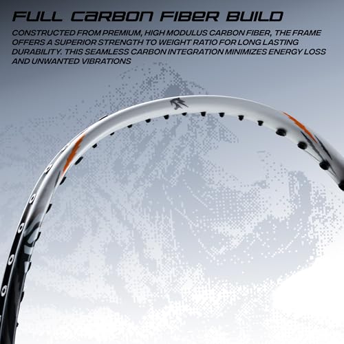 Image of Li-Ning Axforce Tiger Strung Badminton Racquet for Professional Players| 32 LBS Max Tension | Head Heavy | 7mm Flexible Shaft | Carbon Fibre Frame