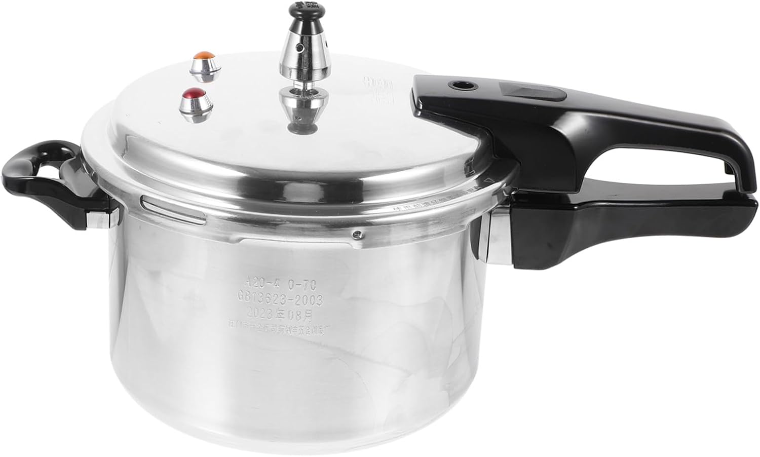 Pressure Cooker for Gas and Induction Cookers Polished Aluminum Alloy with Composite Bottom Thickened Pot Body Conduction for Kitchen Cooking and Canning