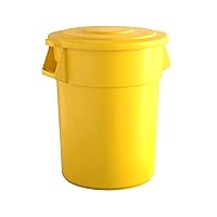 Vista 85 de Bote de basura comercial redondo de 44 galones en color gris