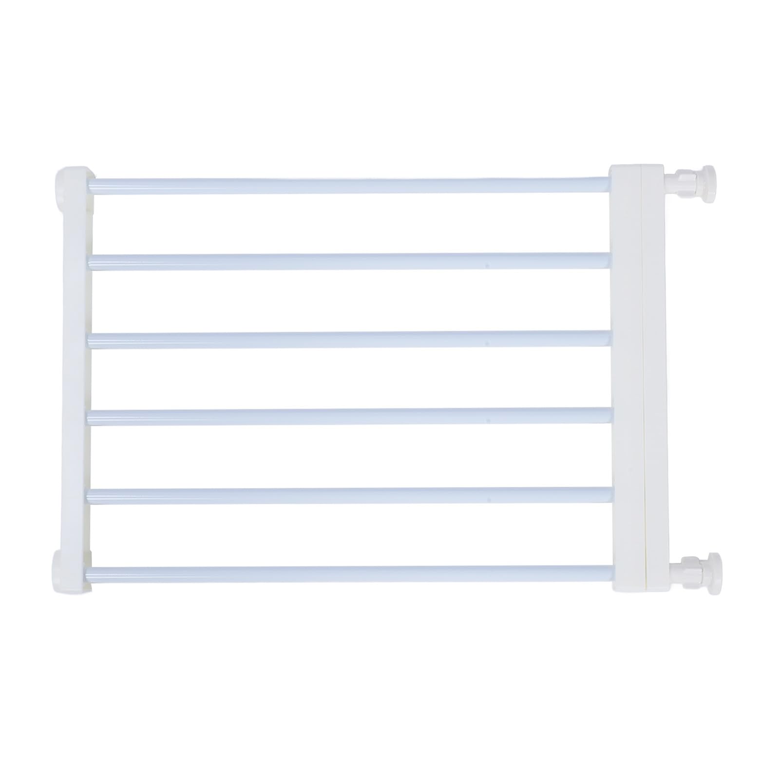LICAEVEY Short Dog Gate, Expandable Low Pet Gate with Step Over Access, Carbon Steel Indoor Puppy for Doorway Stair Kitchen, Adjustable 23.2-39.4 Inch, No Drill for Small Dogs Cats (White M)
