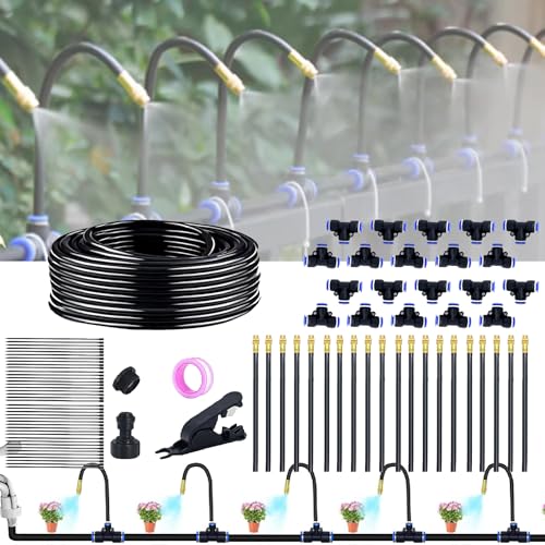 ALISMDZZ | Pulvérisateur Arrosage Automatique Pour Jardin kits D'arrosage irrigation goutte À goutte Système Vaporisateur Plante Brumisateur Terrasse Équipé d'un Tuyau Flexible de 5/8 (20M)