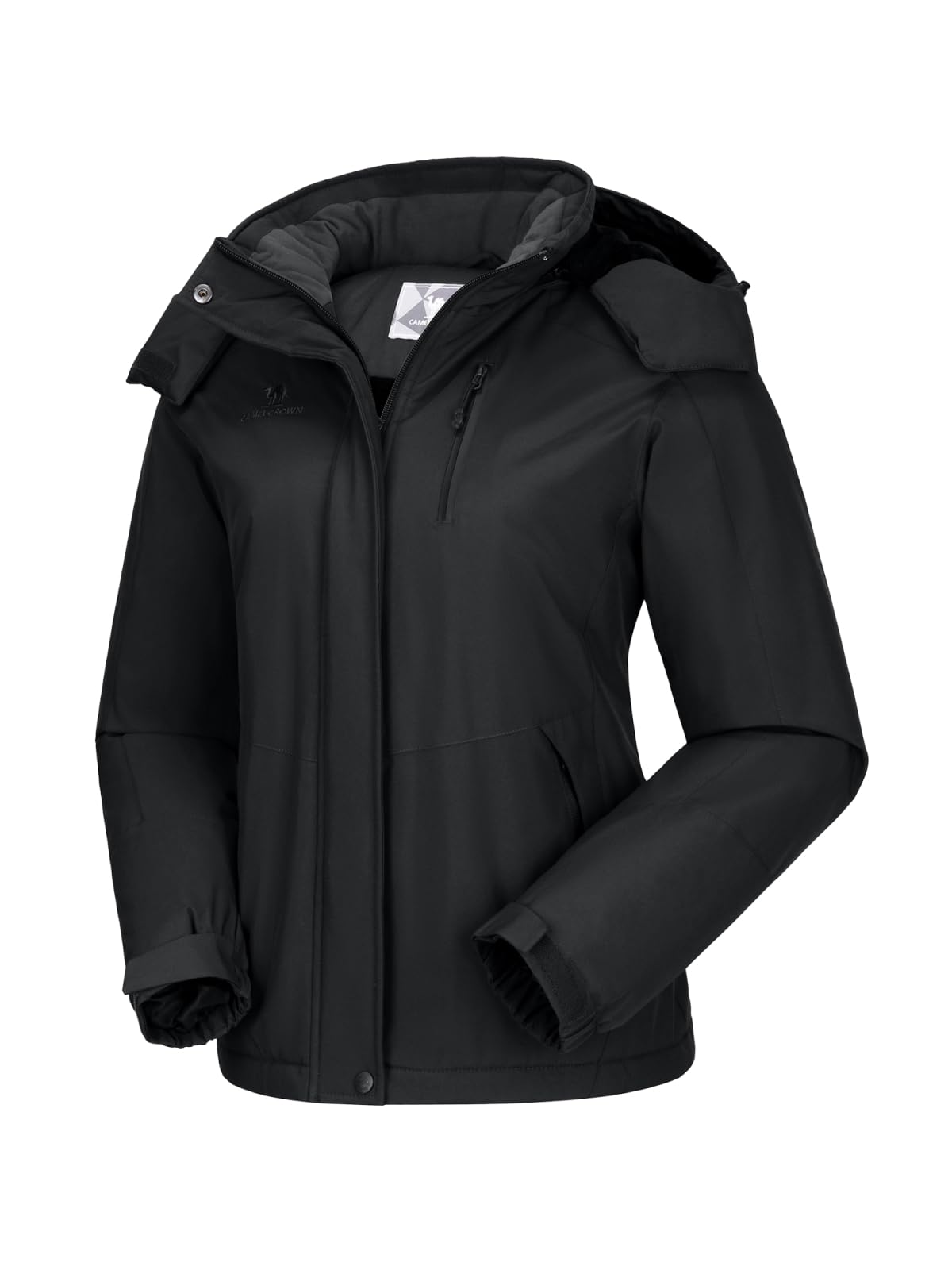 CAMELSPORTS Women's Waterproof Snow Ski Jakcet Fleece Warm Winter Coat Hooded Windproof Insulated Snowboarding Jacket
