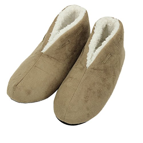 Forfoot Slipper Boots for Women, Woman's Cozy Faux Fur Suede Indoor Fashion Non-Slip Bedrooom Slippers House Shoes Beige Small