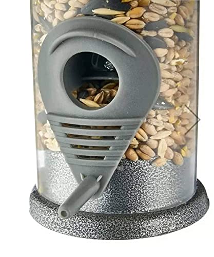 GPH Bird Feeder, 3Pcs Metal Heavy Duty Hanging Bird Feeders for Small Birds, Rust Resistant Grey Hammer Tone Finish, Garden Outdoors Feeding - Image 7