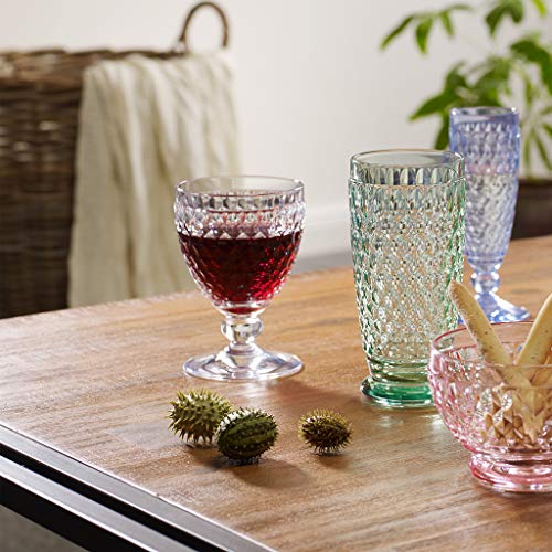 Villeroy & Boch Boston Red Wine, Clear Crystal Glass in Goblet Shape with Diamond Cut, Dishwasher Safe, 200 ml Measured brimful, 13.2 cm - Image 4