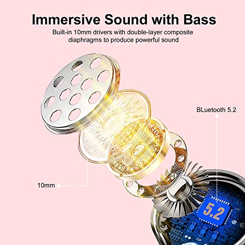 Auriculares-Inalambricos-Deportivos-Hi-Fi-Estereo-Auriculares-Bluetooth-52-con-Microfono-Carga-Rapida-USB-C-Pantalla-LED-IPX7-Impermeable-Cascos-Inalambricos-Bluetooth-con-Gancho-Rosa