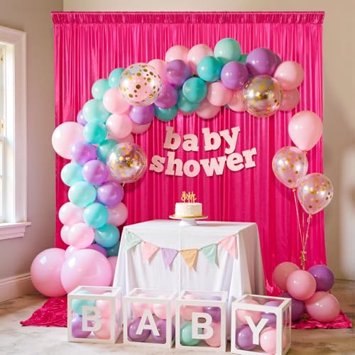 10x10ft Shimmer Hot Pink Sequin Backdrop Curtain for Parties, Thick Wrinkle Free Glitter Fuchsia Photo Backdrop Drapes Curtains for Birthday Wedding Halloween Photography Background-2 Panels 5x10ft by leegleri - Used condition - Image 9