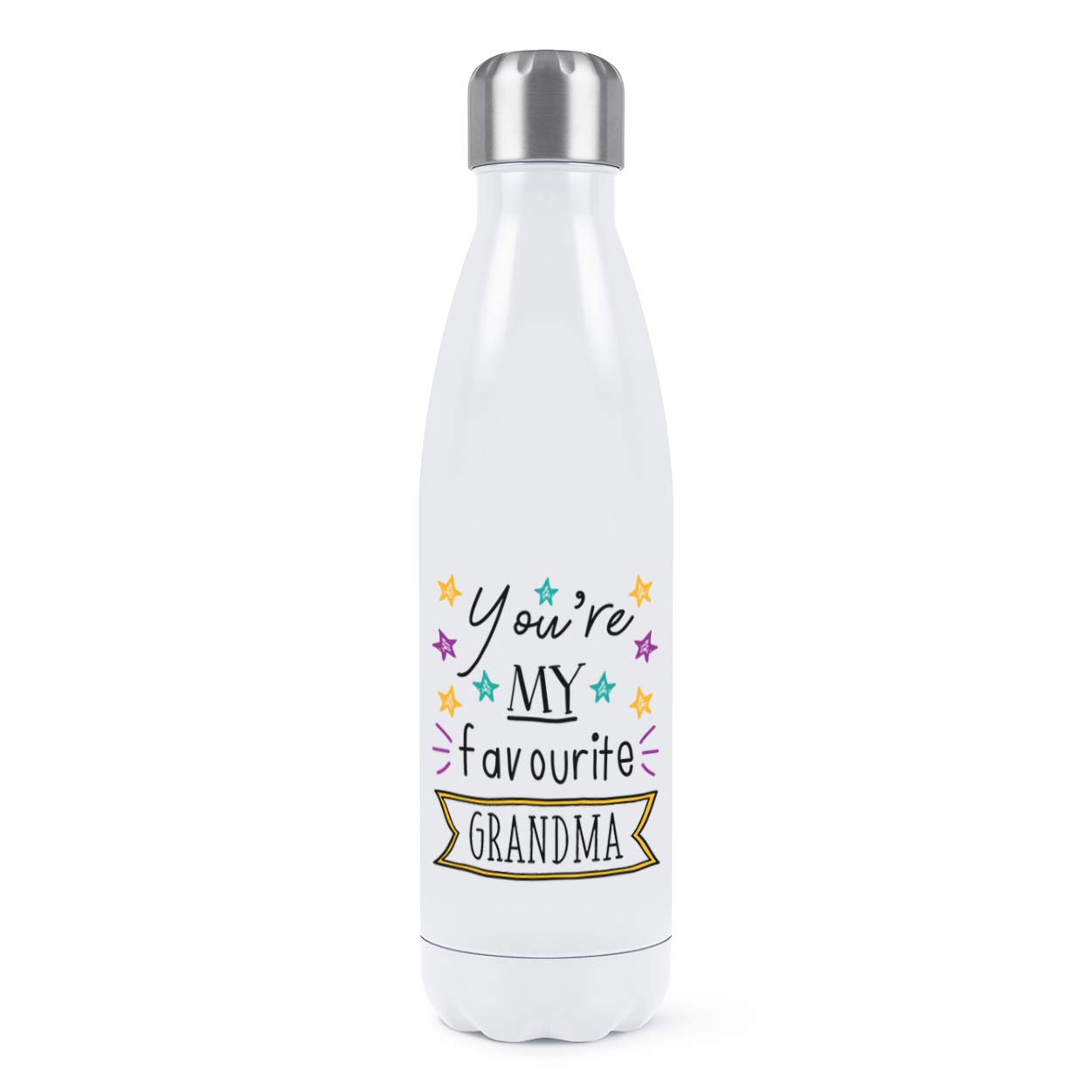 Gourde acier inoxydable double mur 500ml blanc bouteille isotherme sport