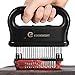 Meat Tenderizer with 48 Stainless Steel Ultra Sharp Needle Blades, Kitchen Cooking Tool Best For Tenderizing, BBQ, Marinade by JY COOKMENT