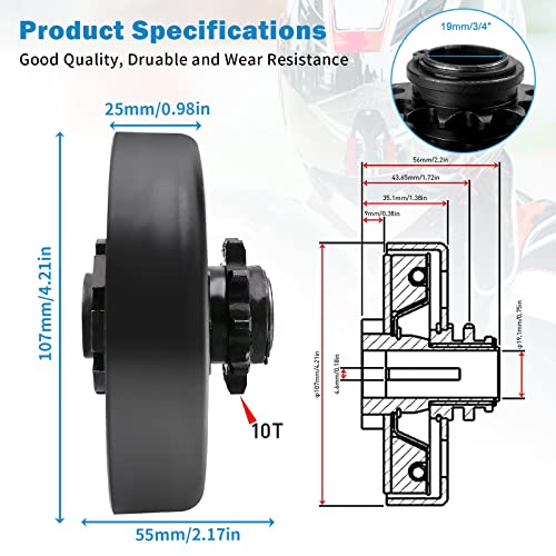Go Kart Clutch 3/4" Bore 10T With #40 41 420 Chain For Go Kart Minibike Yerf-Dog Karts With Tecumseh #TOP1