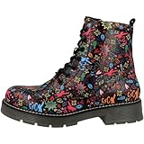 Warmfutter Tom Tailor Damen 4290350035 Mode-Stiefel, Black-Multi, 41 EU