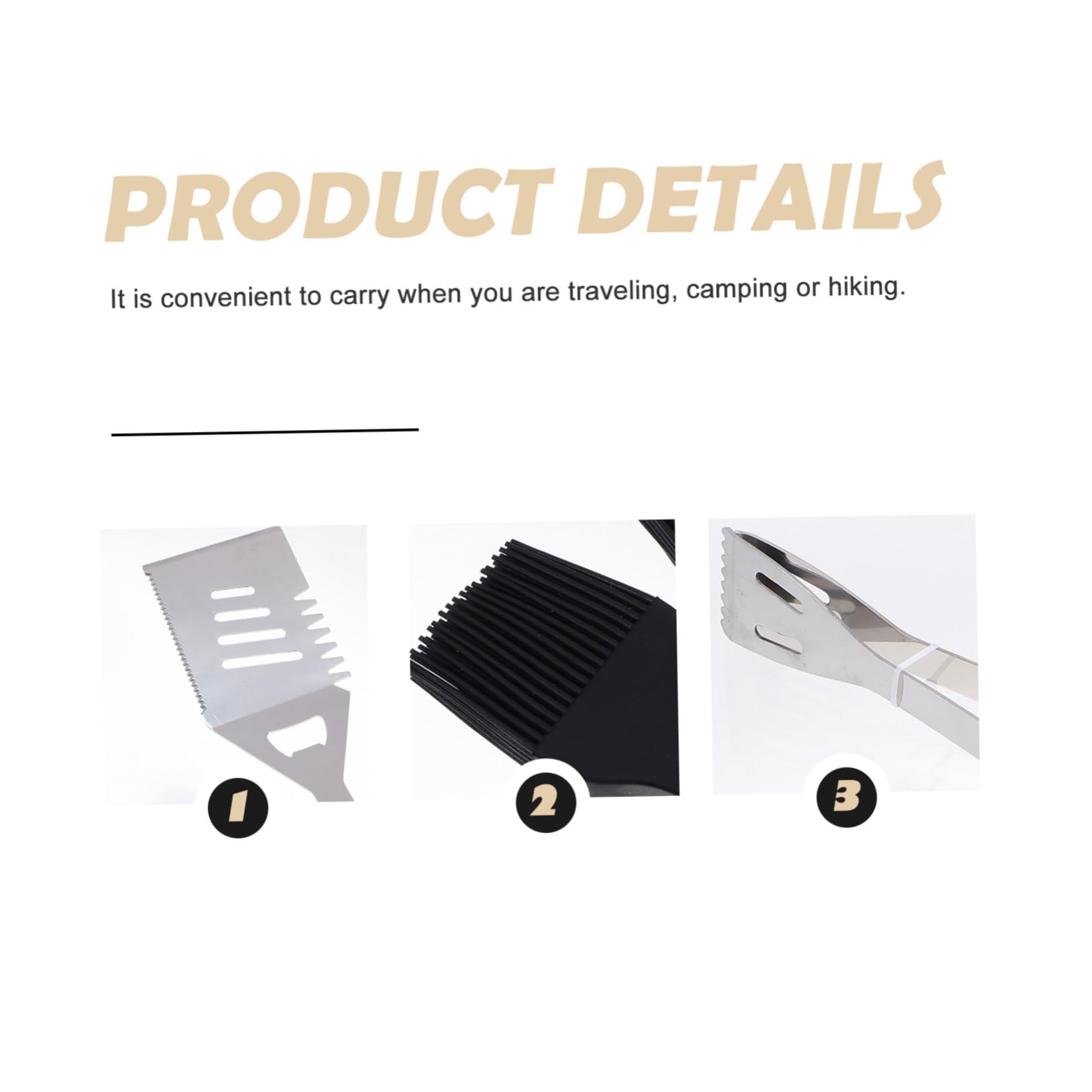 ibasenice Utensili Barbecue in Metallo Inossidabile con Borsa Oxford Accessori Bbq Completi per Grigliate all'Esterno Forchette e Pinze per Cottura Grigliata per Escursioni e Feste