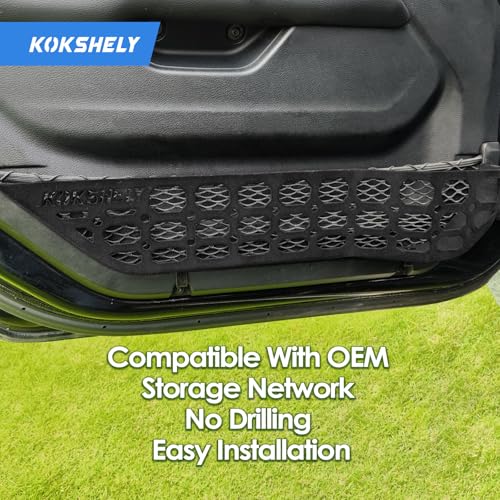 Image of Front Door Metal Pocket Molle Panels Compatible with 2018-2024 Wrangler JL 2 /4 Door & 2020-2024 Gladiator JT | Surface Fluff | Skin Friendly| Steel Storage Box Replaces The Weak Saggy Net