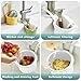 Dayinkes Sink Strainer Basket, Hang on Faucet Kitchen Sink Drain Basket, With Push to Empty & Detachable Fast-Drain Mesh, Multifunctionfor Kitchen Tools for Food Waste Removal & Veggie Washing (white)