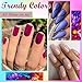 MEET ACROSS 12 Colors One Step Gel Nail Polish Set All-in-One Step Gel Polish Purple Blue Soak Off LED/UV Long Lasting Nail Polish DIY Salon Manicure at Home