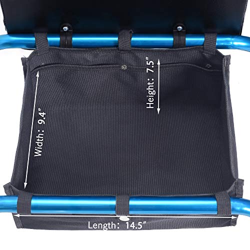 Arouy Large Walker Bag Under Seat For Four Wheel Rollator, Rollator Bag Tote Organizer Pouch Storage To Walkers For Senoirs, Walker Accessories (Black, L) #TOP5