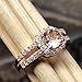 Natural 1.25ct Peach Morganite 14k Rose Gold Over Sterling Silver Engagement Ring Size 5, 6, 7, 8, 9