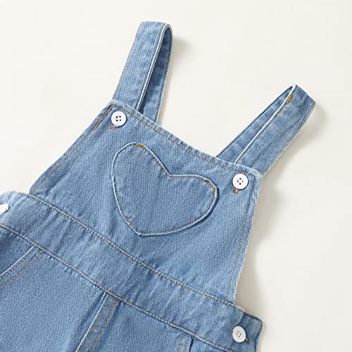 Purskyy BCBL-90-0176 Baby Girls Overalls Jumpsuit Baby Denim Romper Outfits Infant Girls Jeans Jumper Bodysuit Newborn Jeans Overalls Baby Girls Bell Bottoms Playsuit thumb #3