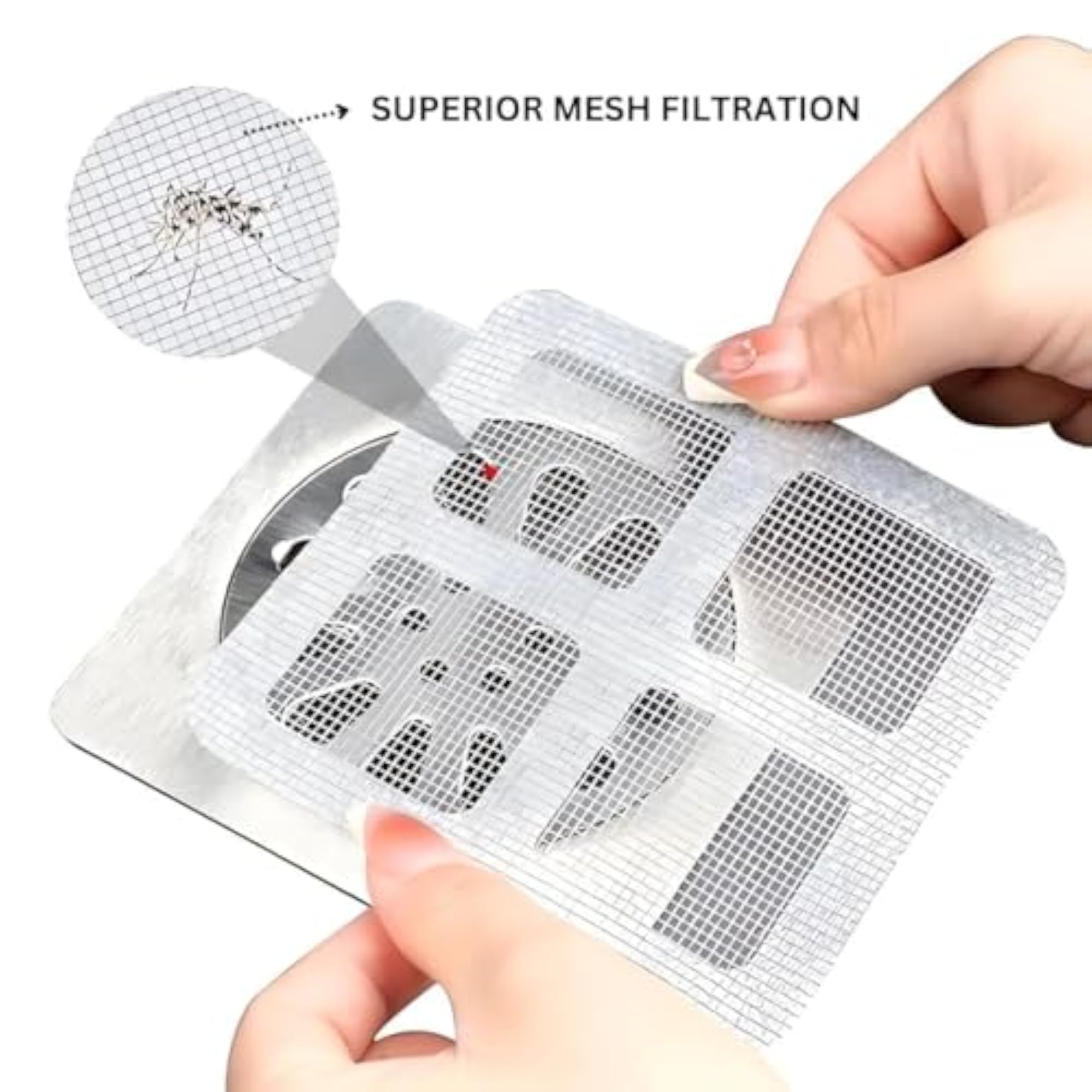 Disposable Shower Cover Hair Catcher Drain Mesh Stickers
