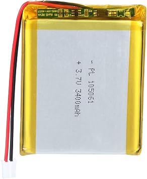3.7V 3400mAh 105061 بطارية ليبو قابلة للشحن بطارية ليثيوم بوليمر أيون مع موصل JST   