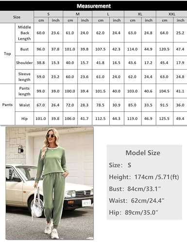 Image of Marvmys Women Long Sleeve Tracksuits Fashion 2 Piece Lounge Set Travel Outfits Jogger Set