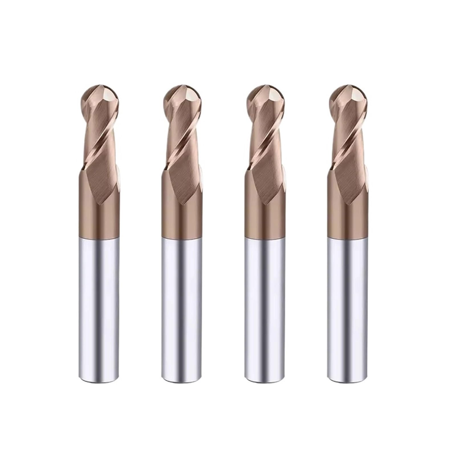 Fresa de punta de bola HRC55, fresa de carburo, broca enrutadora for metalurgia, herramientas de torno CNC, Metal de acero de tungsteno(R6xD12x75L)