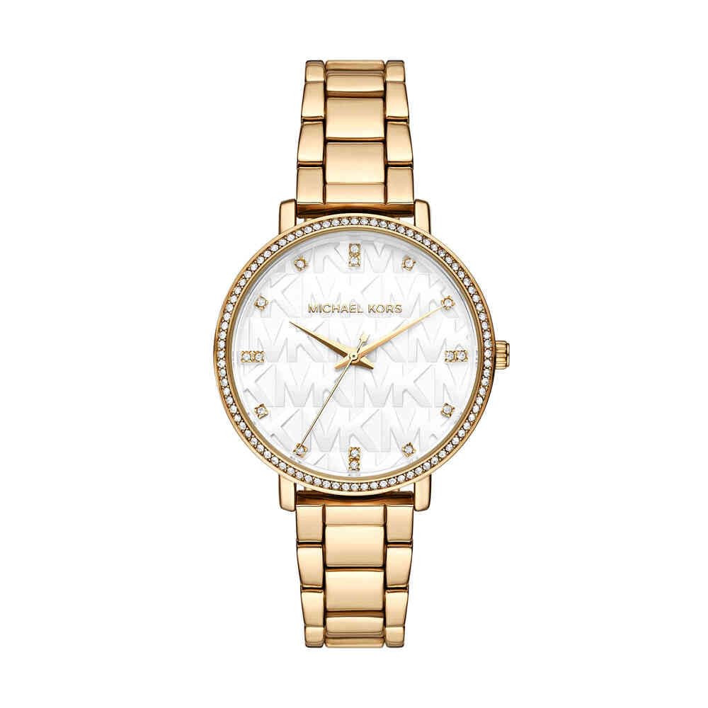 Michael Kors Donna Orologio Pyper, movimento al quarzo a tre lancette con cinturino in acciaio inox o in lega