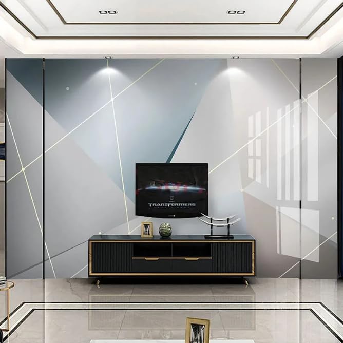 Papier peint photo 3D pour habiller le mur du salon TV