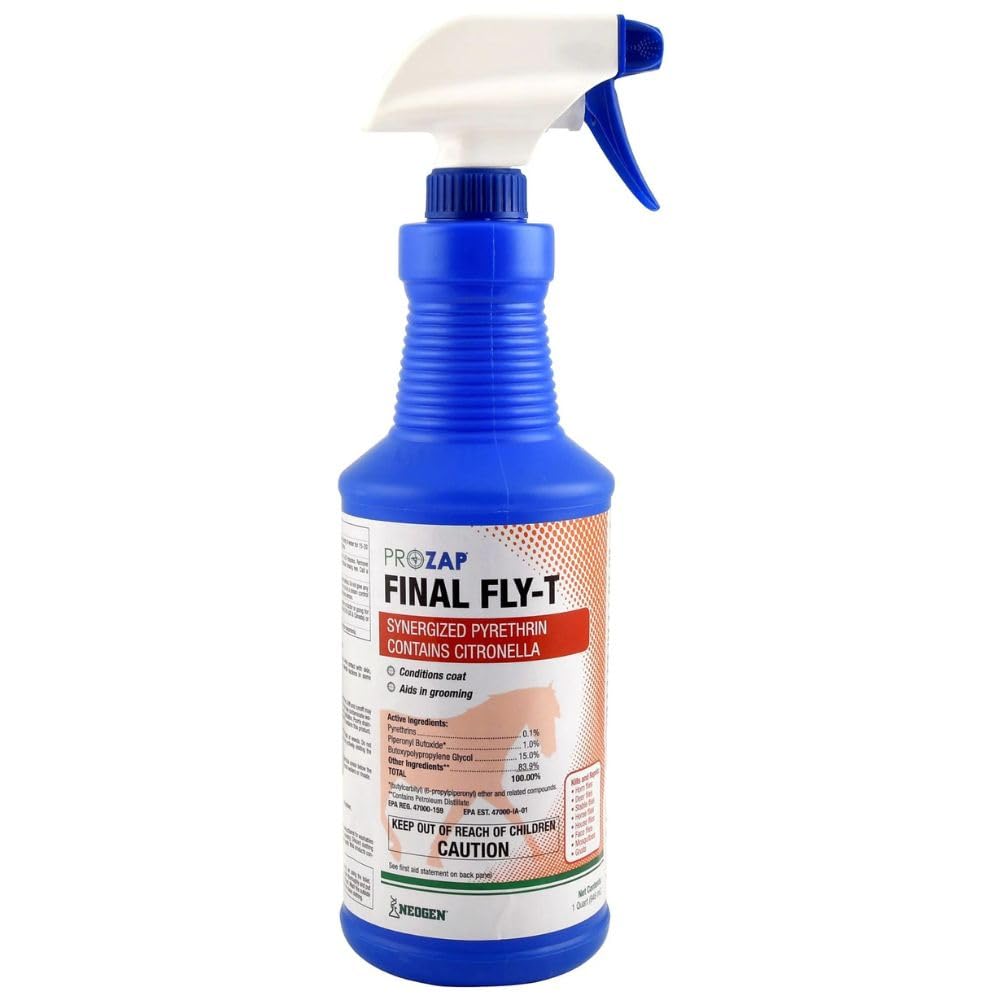 ProZap Final Fly-T Horse Spray and Wipe on Insecticide, 32 fl. oz.